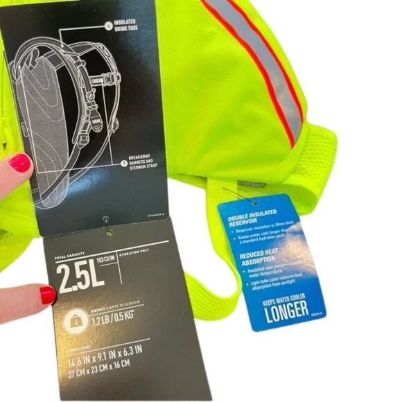 🚧 NWT! CAMELBAK Hi-Viz 85oz 2.5L Mil Spec, Bright & Reflective for Activities! - Picture 8 of 10